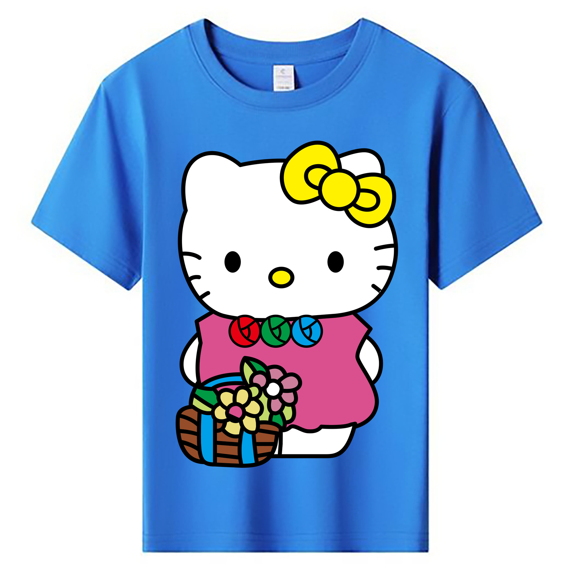 （画像用） Hello Kitty ハローキティ 綿100％キッズTシャツ（フロントプリント）